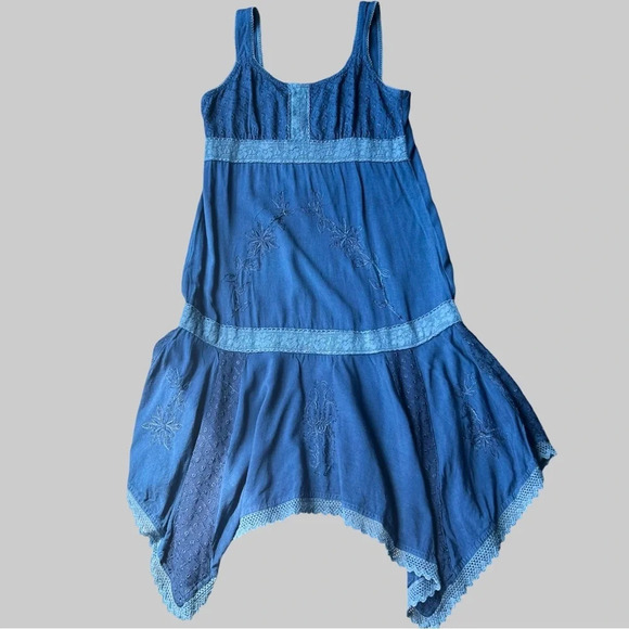 Coline Rayon Asymmetrical  Tank Midi Dress - Picture 4 of 14